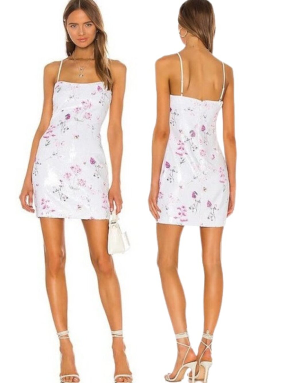 LIKELY Floral Sequin Reese Dress. Size 10.